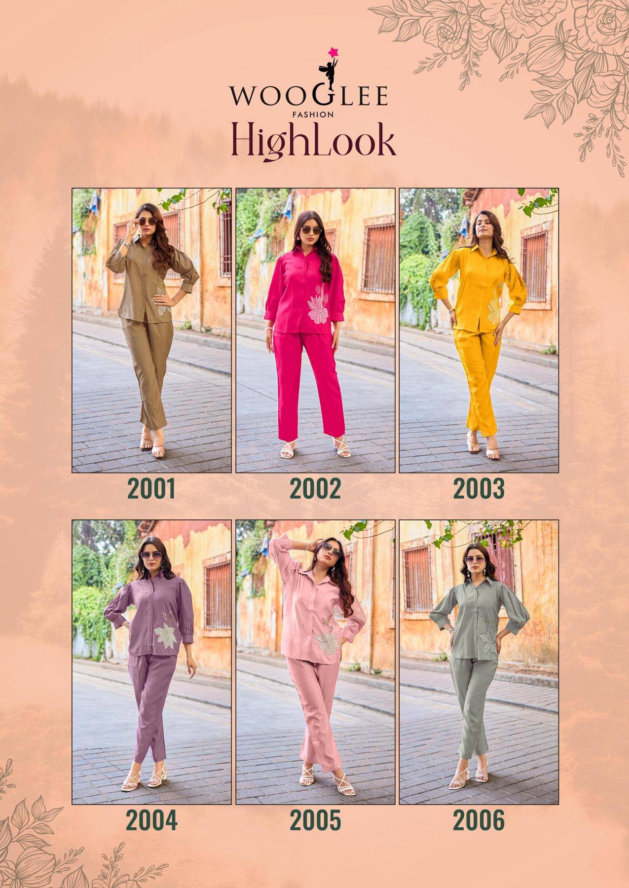Wooglee high look coord set Fancy kurti manufacturer